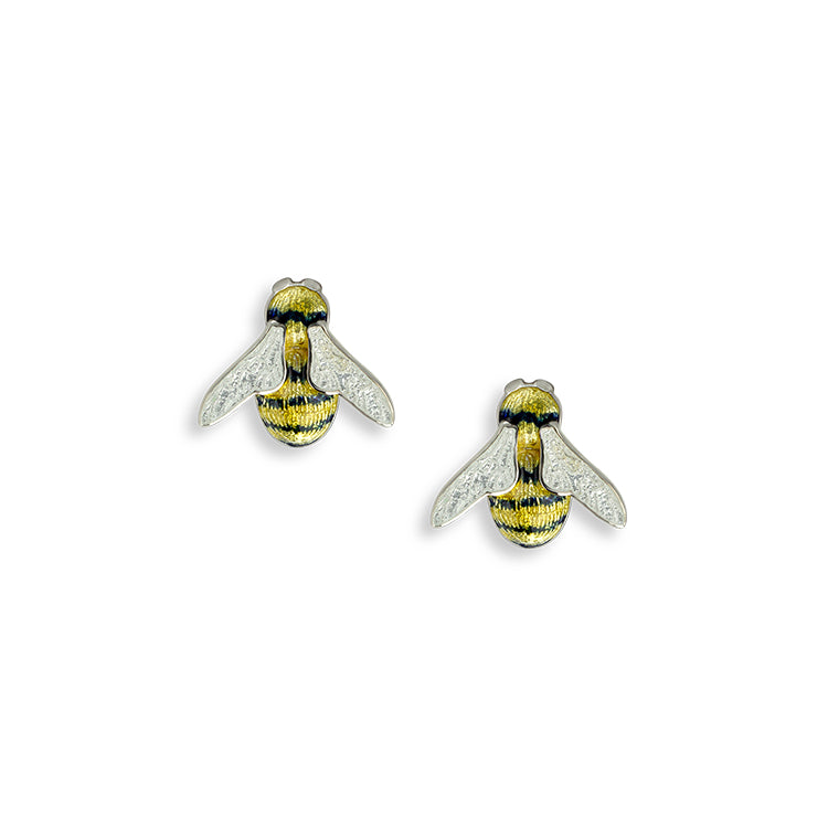 Honey Bee Earrings, Sterling
