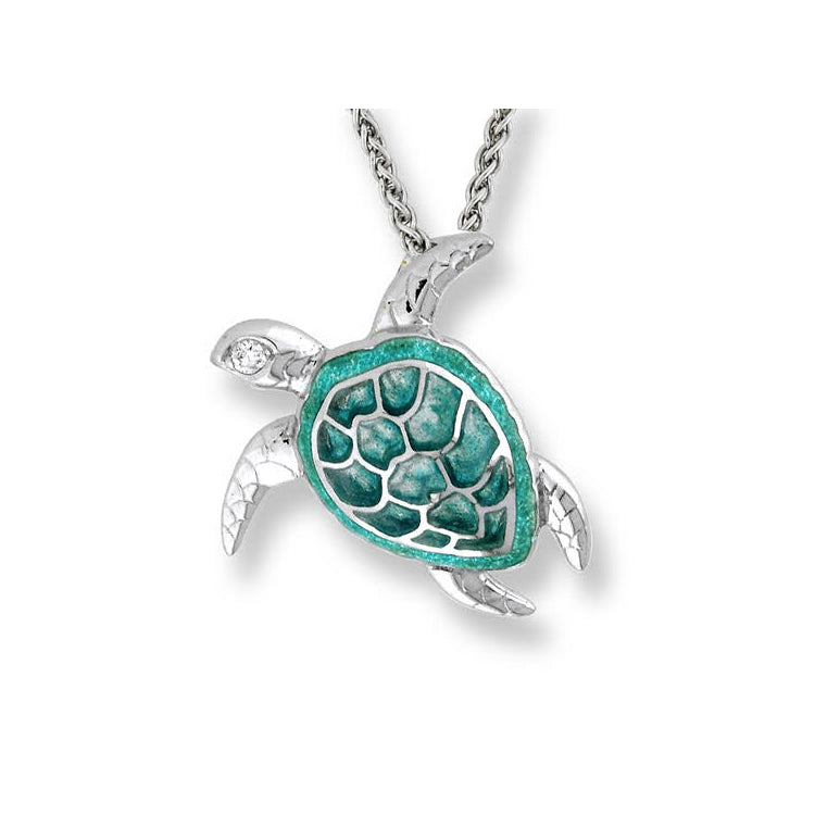 Turtle Necklace, Sterling
