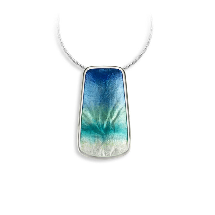 Aurora Blue Ocean Necklace, Sterling