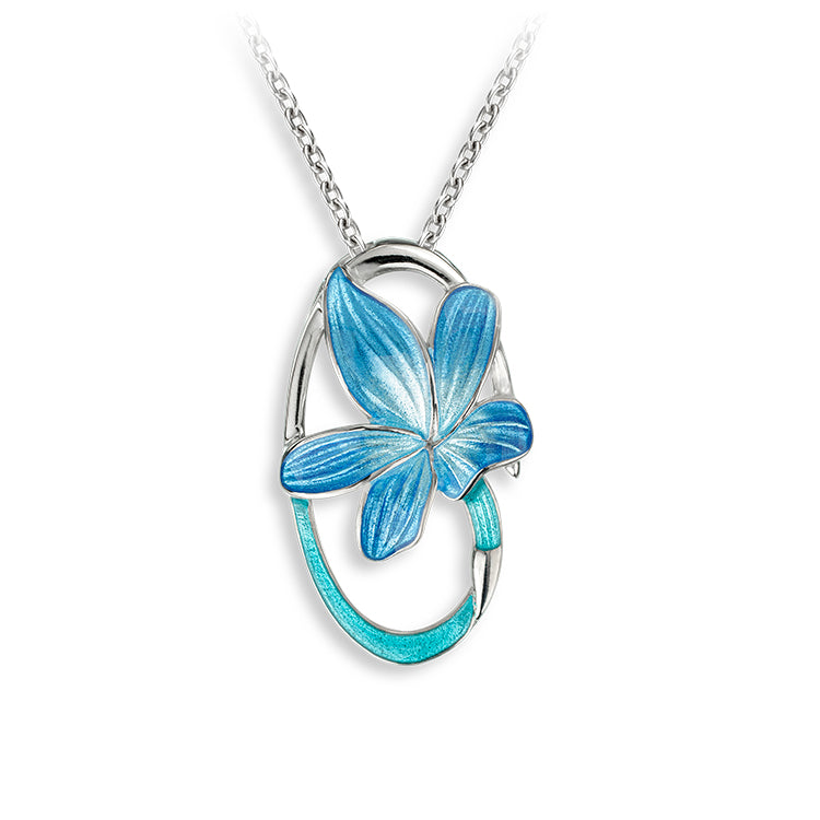 white lily necklace Lily Necklace, Sterling and Enamel
