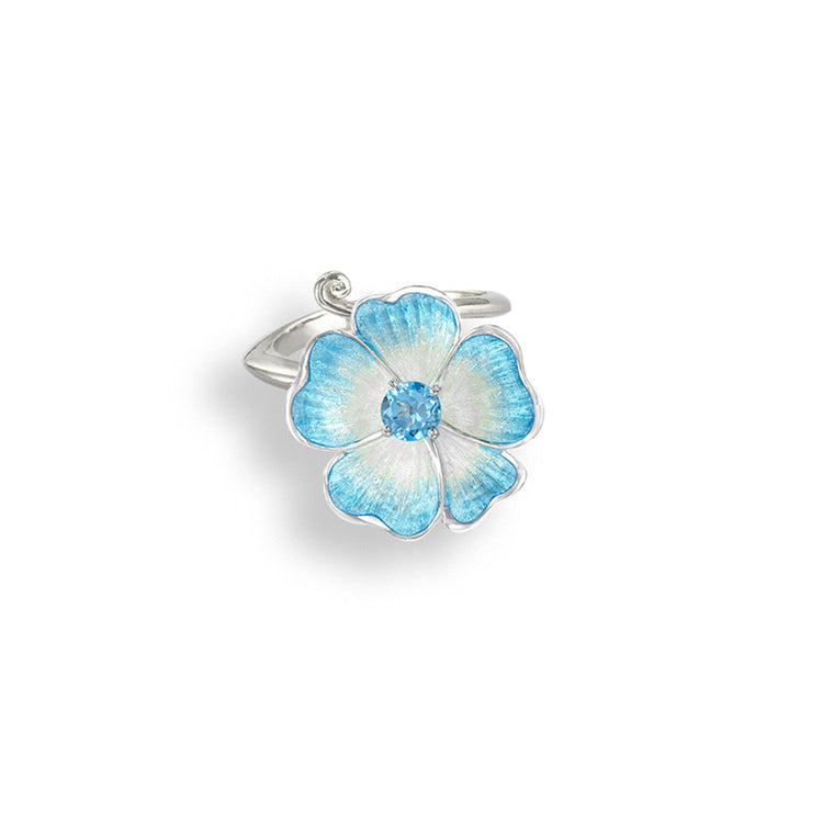 Flower Ring, Sterling and Enamel