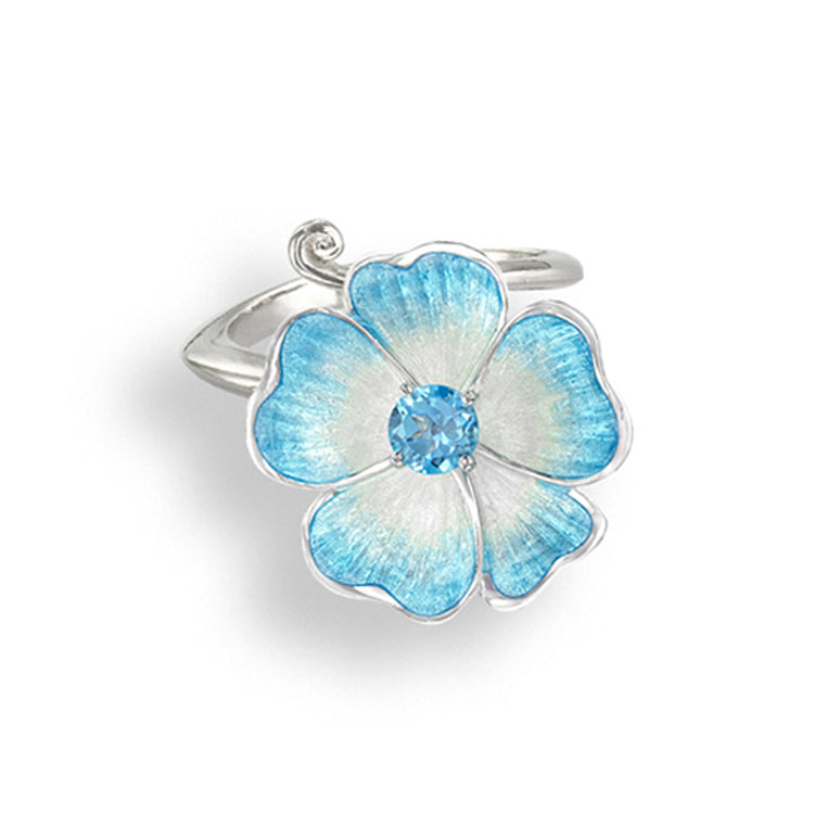 Flower Ring, Sterling and Enamel