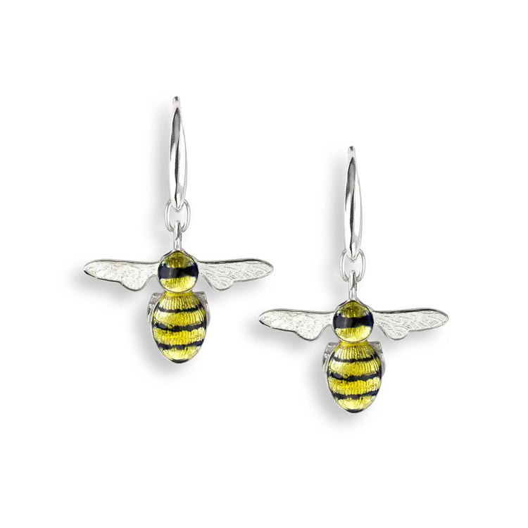 Honey Bee Earrings, Sterling