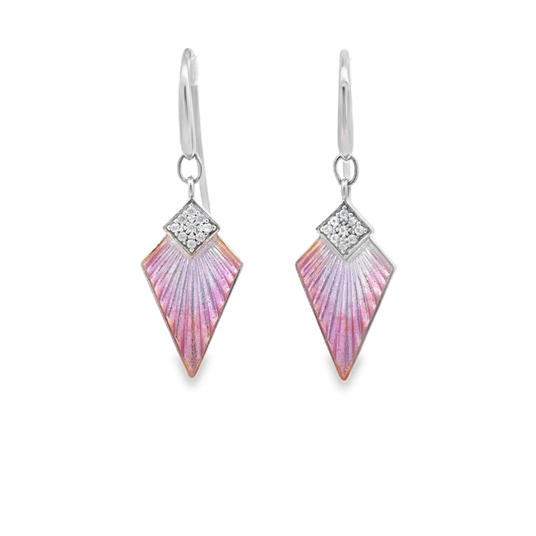 Trapezoid Earrings, Sterling