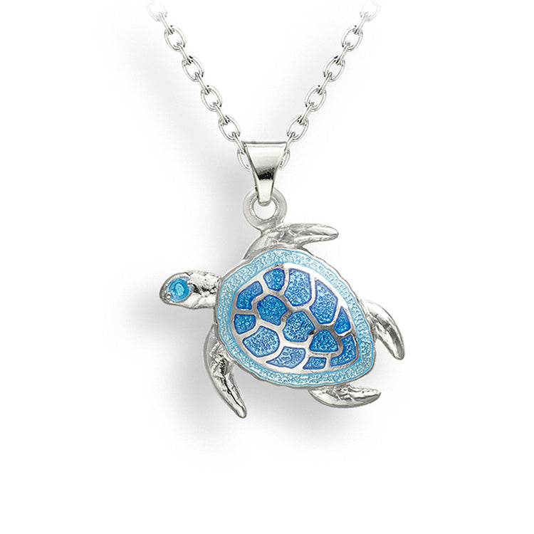 Turtle Necklace, Sterling