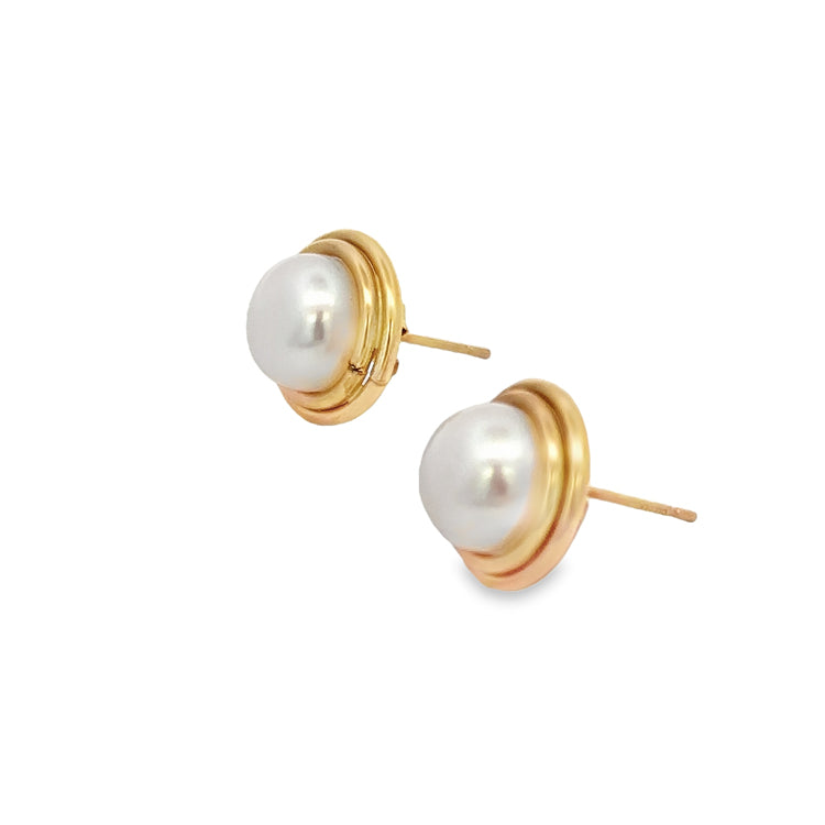 Pearl Earrings, 14Kt