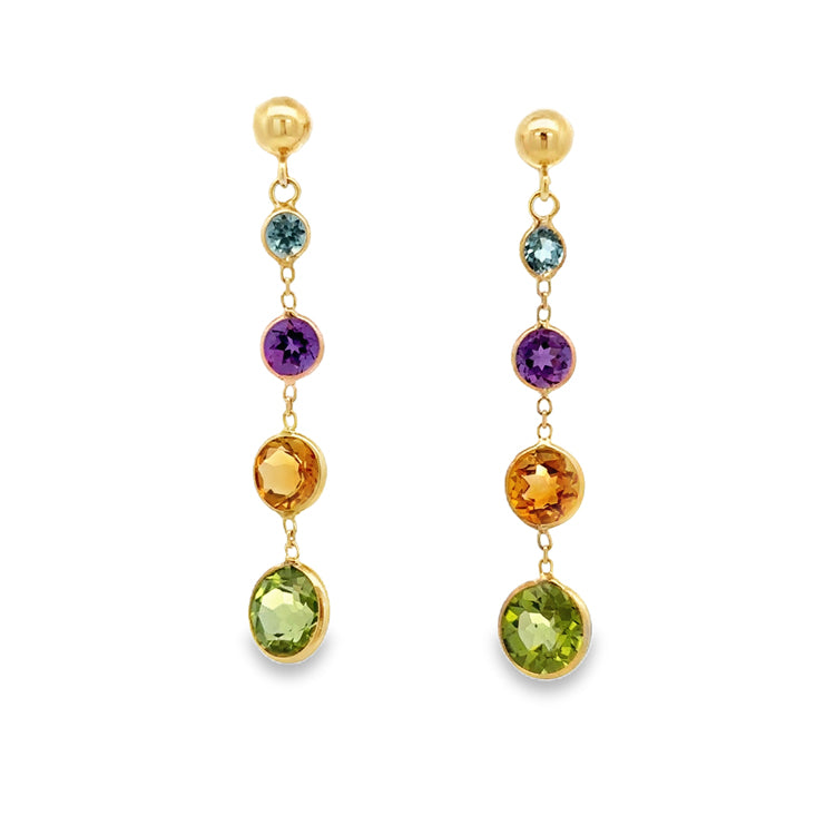 Gemstone  Drop Earrings