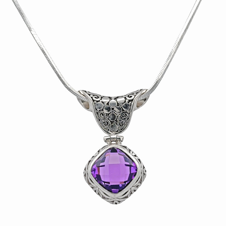 Amethyst Necklace, Sterling