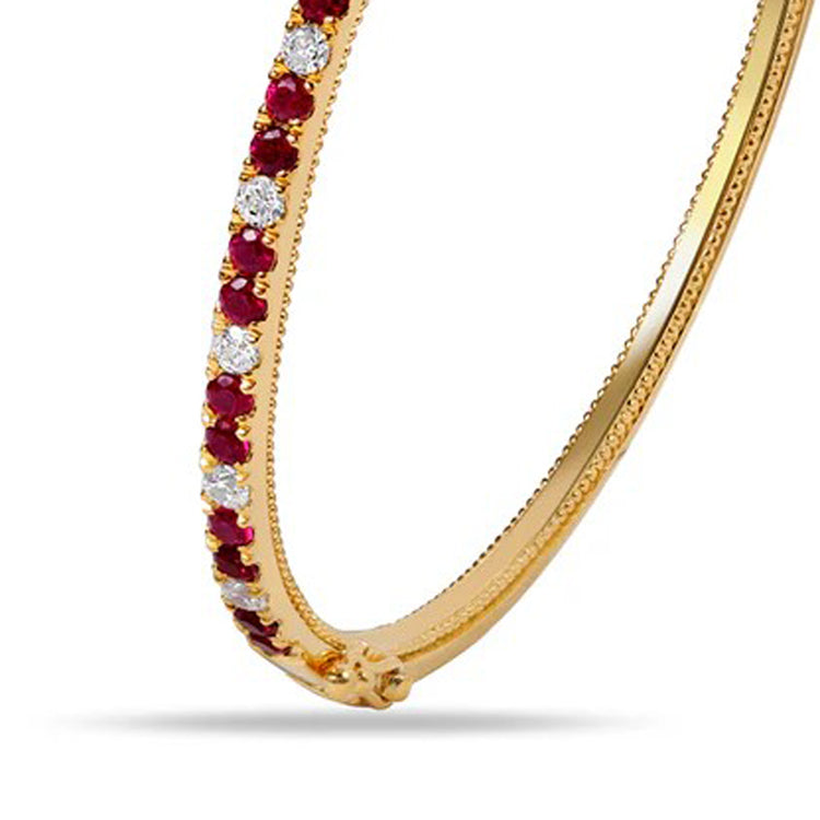 Diamond and Ruby Bangle