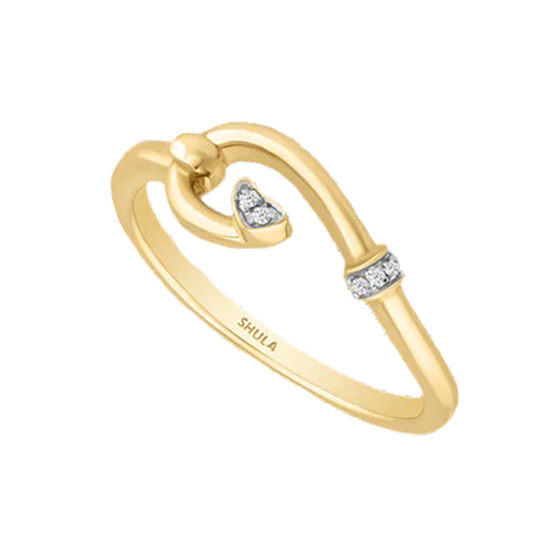 a fish hook ring Jess Jewelers Fish Hook Ring in Black