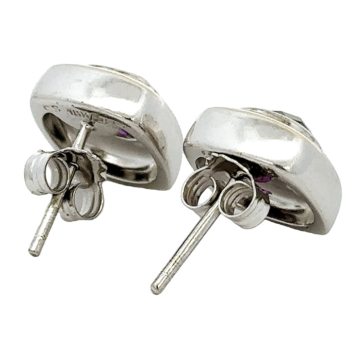 Amethyst Earrings, Sterling &amp; 18Kt