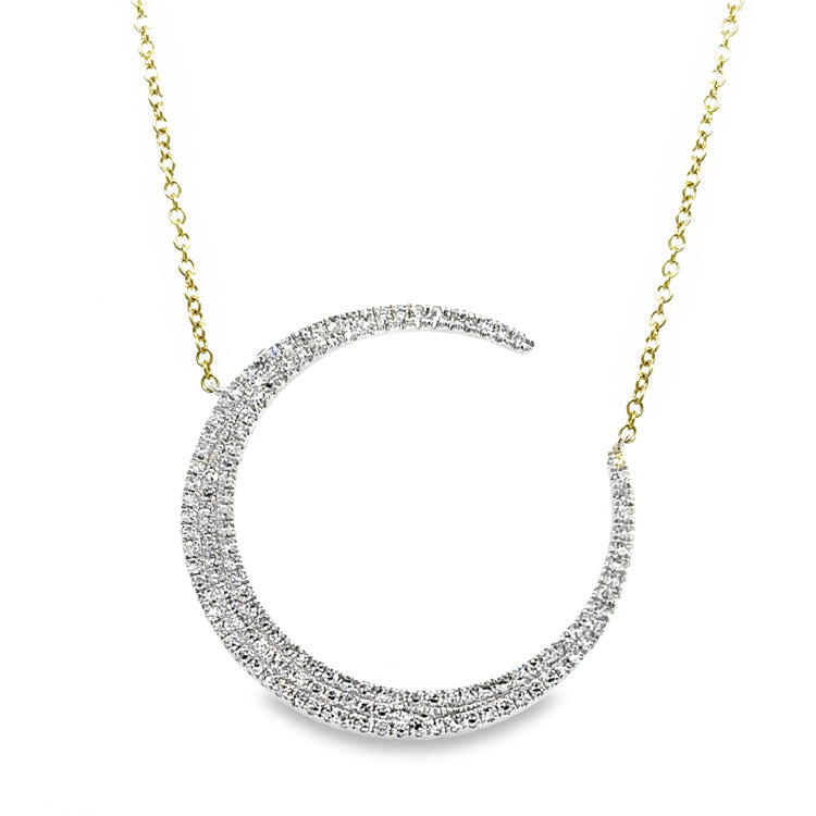 Moon Necklace, 14Kt