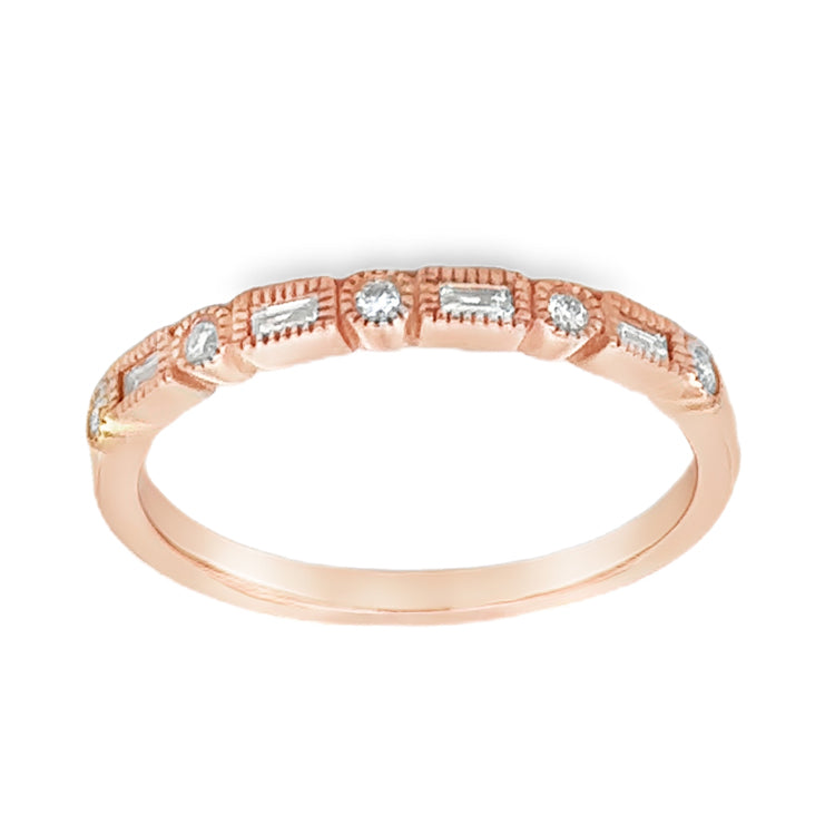 Diamond Stack Band Ring, 14Kt