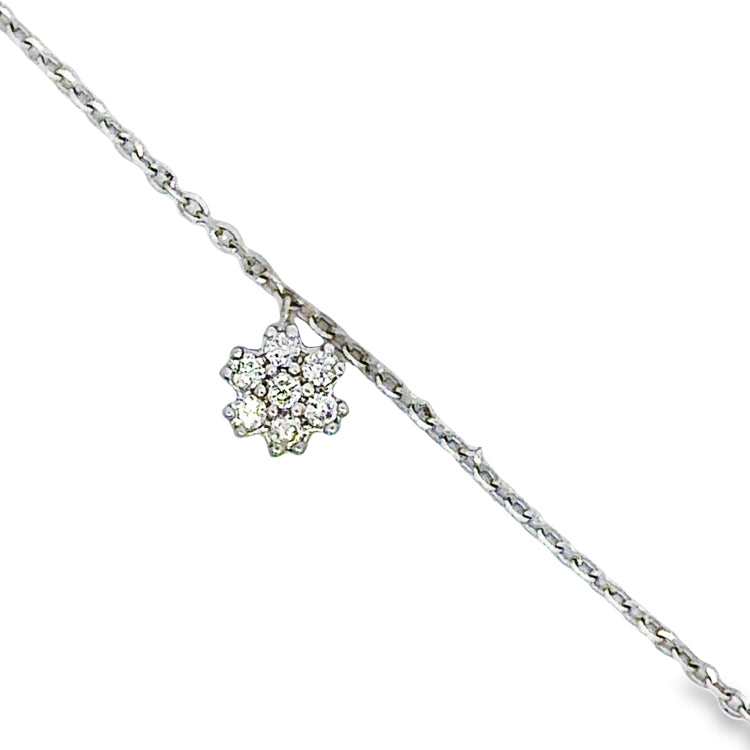 Diamond Dangles Necklace, 18Kt