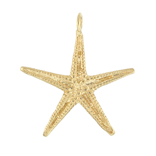 14Kt Yellow Gold Starfish Pendant. An Original Cedar Chest Design. Dimensions: 1" High, 1" Wide