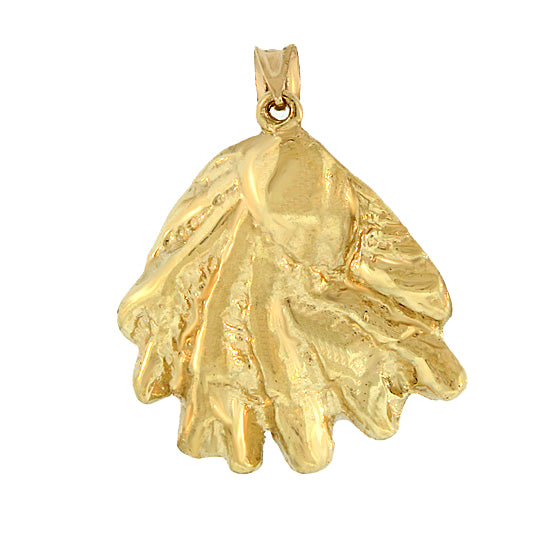 A 14Kt yellow gold large kitten's paw pendant.