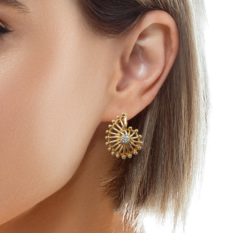 Nautilus Shell Earrings 14Kt