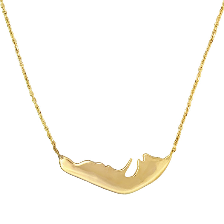 Sanibel Map Necklace, 14Kt