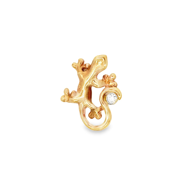 Gecko Pendant, 14Kt