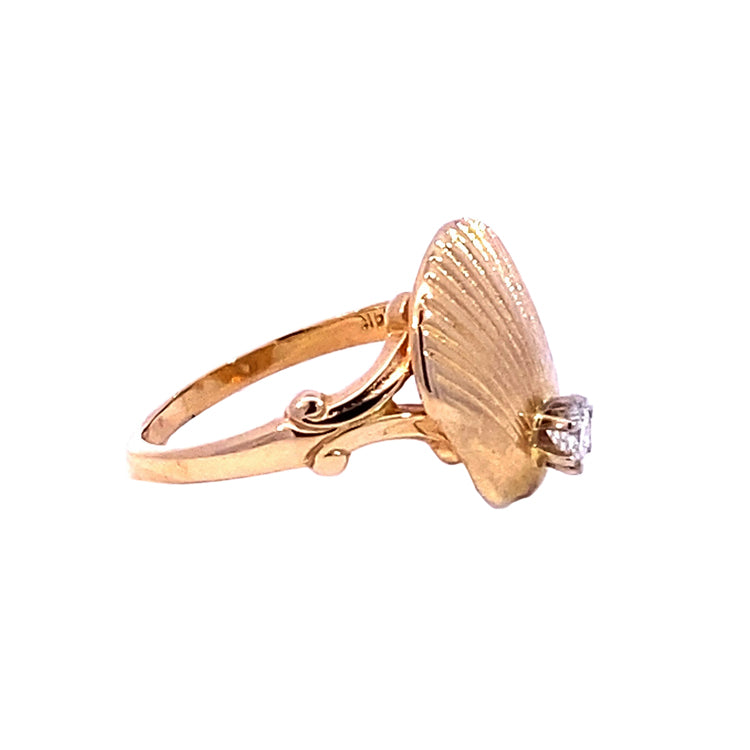 Scallop Shell Ring, 14Kt