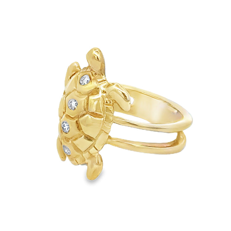 Turtle Ring, 14Kt