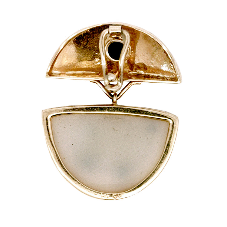Dendrite Agate Drusy Pendant