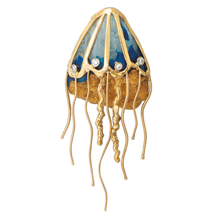 Drusy Jellyfish Pendant