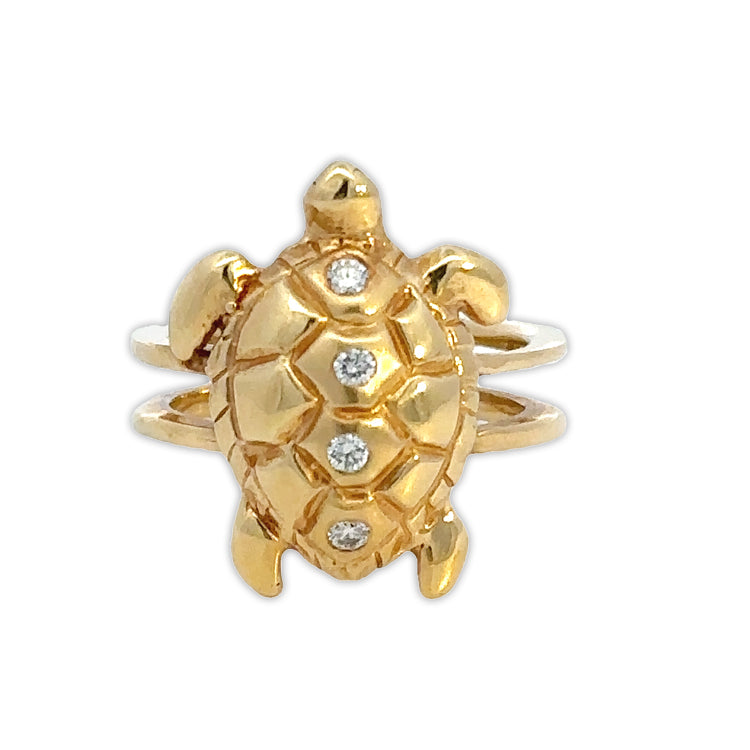 Turtle Ring, 14Kt