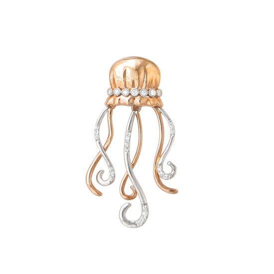 Jellyfish Pendant, 14Kt 2-Tone