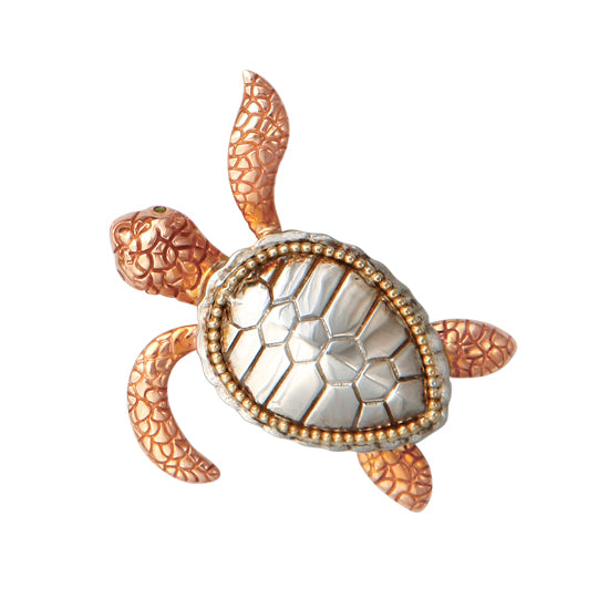 Turtle Pendant, Sterling &amp; 14Kt