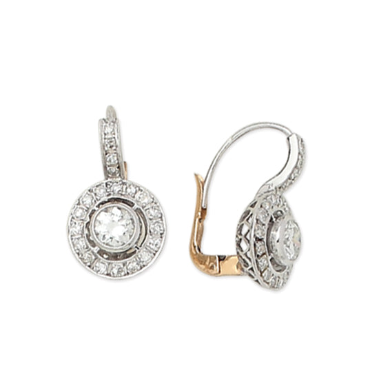 Estate Art Deco Diamond Earrings