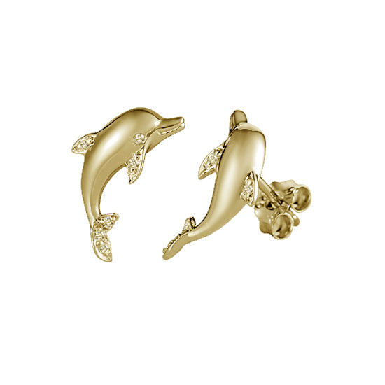 Dolphin Earrings, 14Kt - Main Image