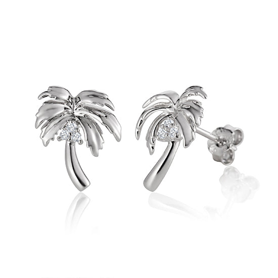 Sterling Palm Tree Earrings