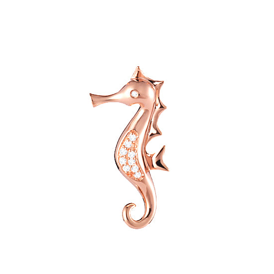 Pink Gold Seahorse Pendant