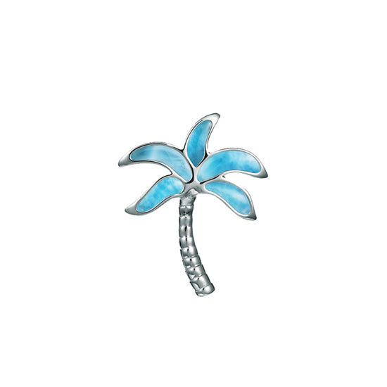 Palm Tree Pendant, Sterling and Larimar