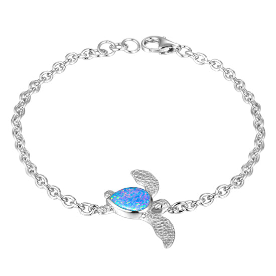 Sterling Opal Turtle Bracelet