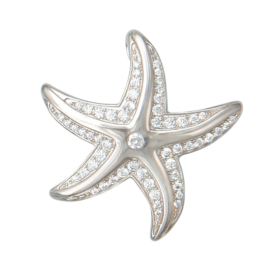 Sterling and CZs Starfish Pendant