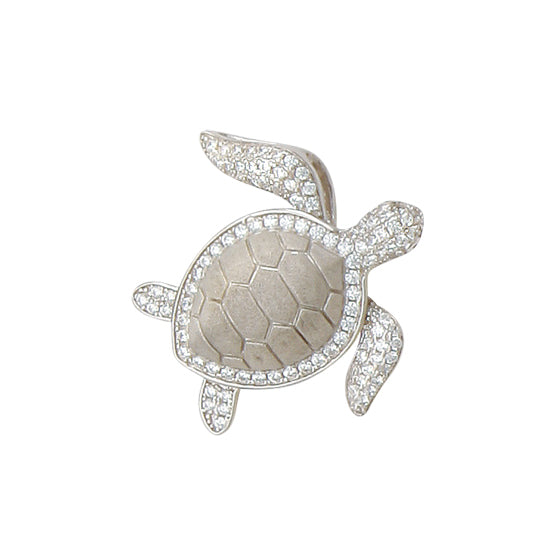 Sterling and CZ turtle Pendant