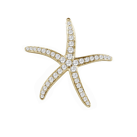 Diamond Starfish Pendant