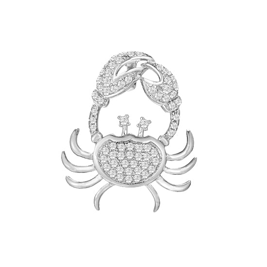 Sterling Crab Pendant