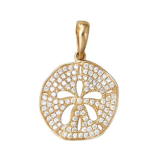 14Kt Diamond Sand Dollar Pendant