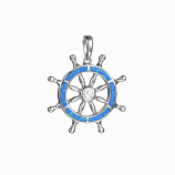 Ships Wheel Pendant
