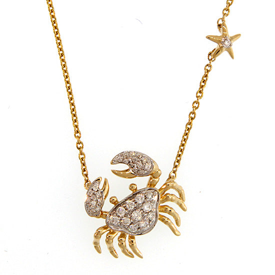 Ocean Theme Crab Necklace - Gnoce.com