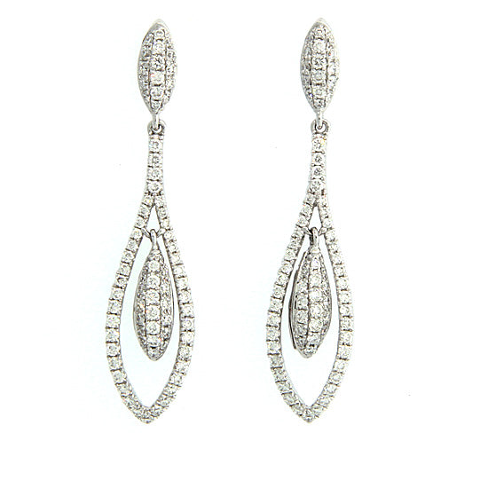 Diamond Earrings, 14Kt
