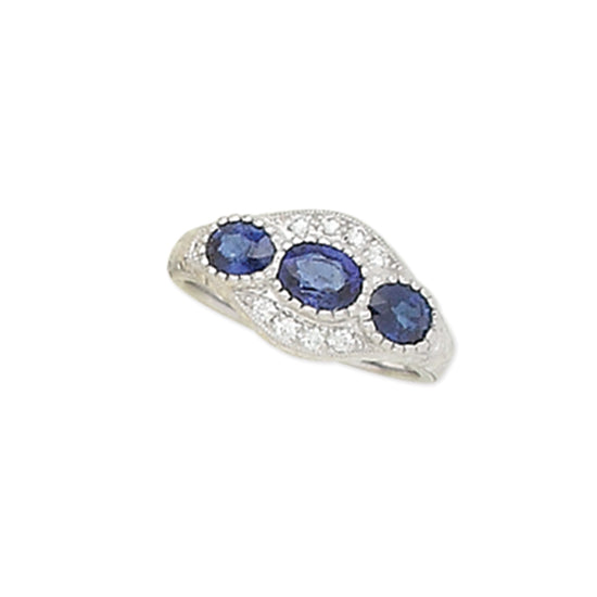 Sapphire and Diamond Ring, 14Kt