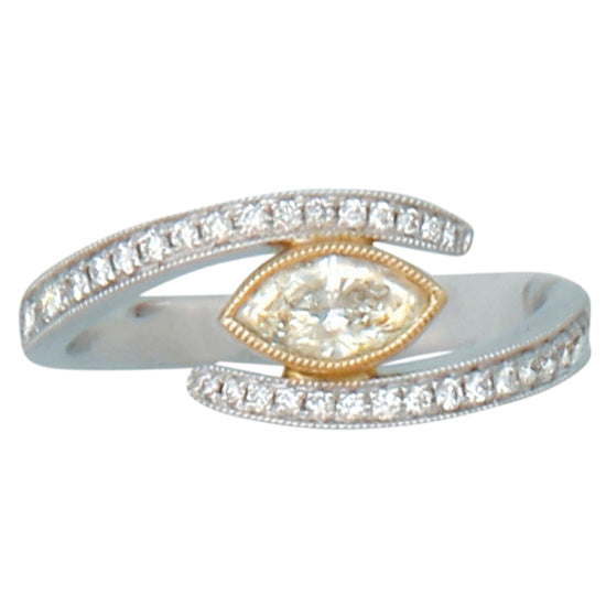 14Kt Two Tone Gold Diamond Ring