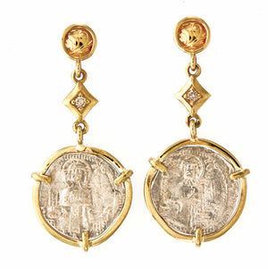 Ancient Roman Grosso Earrings, 14Kt - Cedar Chest Sanibel