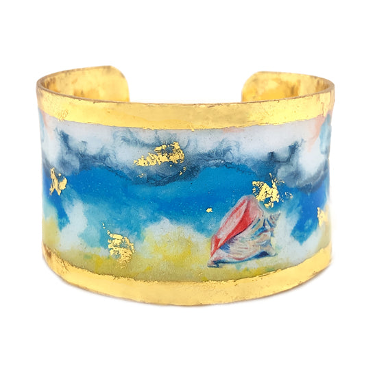 "Conch Shell" Corset Fit Cuff Bracelet By Evocateur