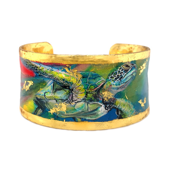 "Rainbow Turtles" Corset Fit Cuff Bracelet By Evocateur