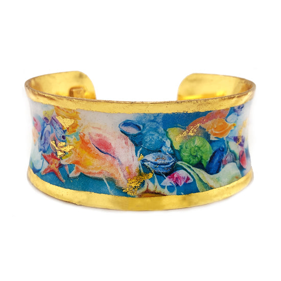 "Rainbow Shells" Corset Fit Cuff Bracelet by Evocateur